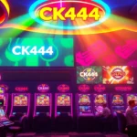 CK 444 online gaming platform showing jackpots, slot games, and live casino action with modern, engaging visuals accessible for players in Bangladesh.