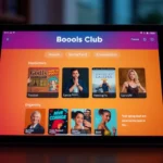The Reddy Book Club logo displayed on a device screen, highlighting community reading and online interactions, emphasizing engagement and digital connectivity.