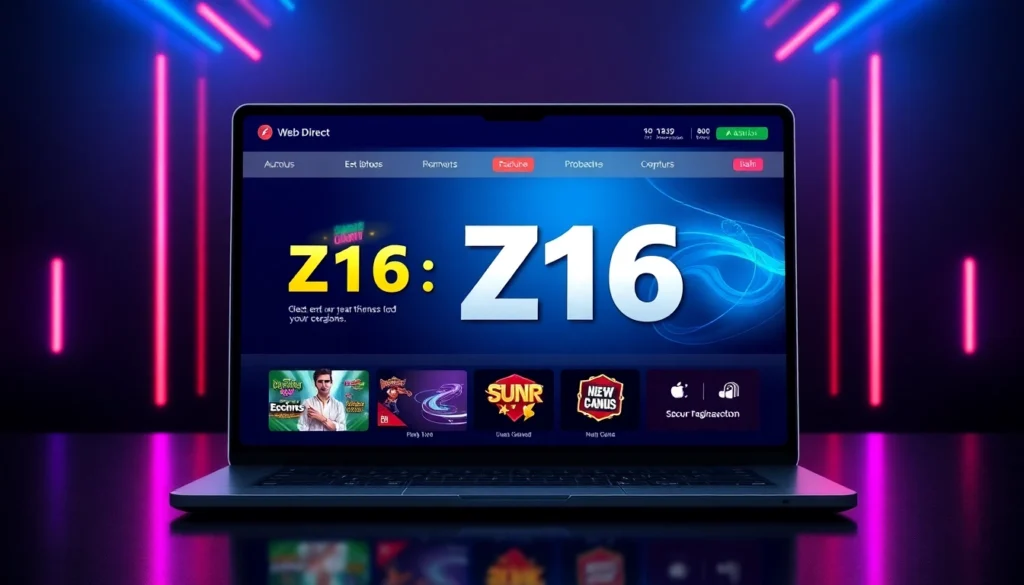Z16 web direct casino platform showing secure transactions and game variety for safe gambling