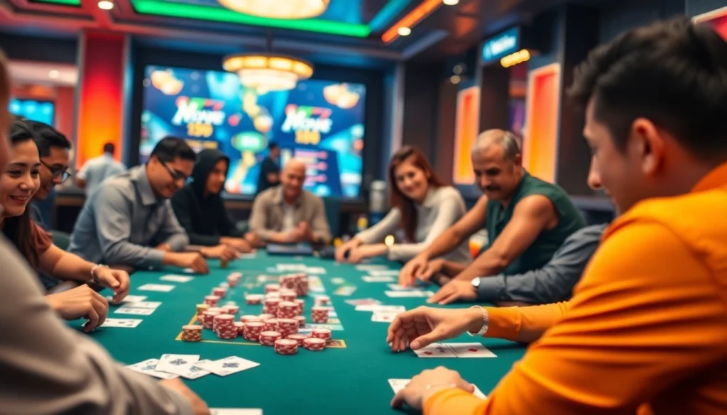 Engaging image of players enjoying Clubgg poker, showcasing chips and cards, emphasizing community and excitement in online poker