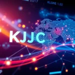 KJC digital platform illustrating global connectivity and innovative entertainment solutions with vibrant interface design.