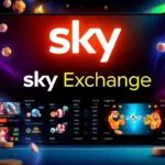 Sky Exchange online betting platform with lively casino games and sports odds, engaging visuals for users.
