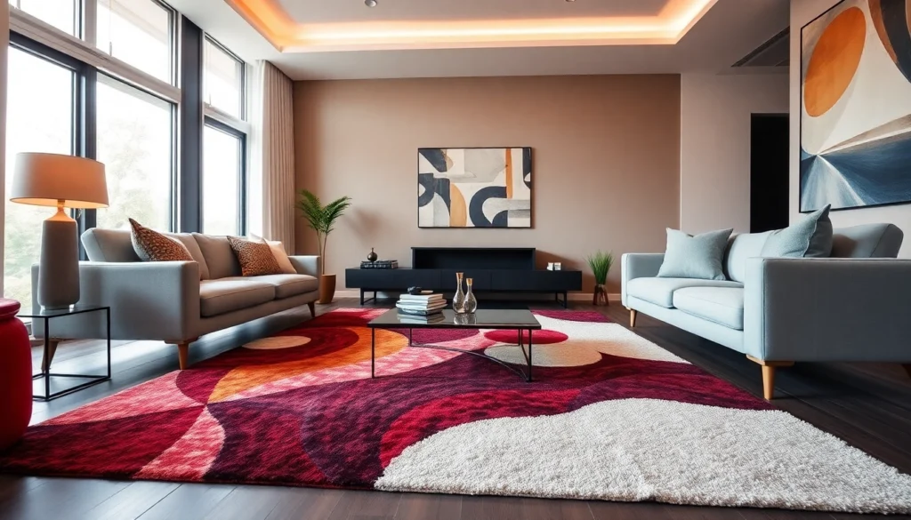 Stylish Tappeti moderni Milano enhance contemporary living spaces with geometric and artistic