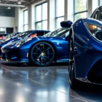 Auto sportive usate showcased in a luxury dealership, highlighting performance and elegance for