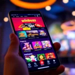 The Winbuzz App on a smartphone demonstrating engaging online betting and gaming features