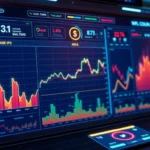 Clear visualization of aicoin market analysis on a futuristic digital dashboard for investors